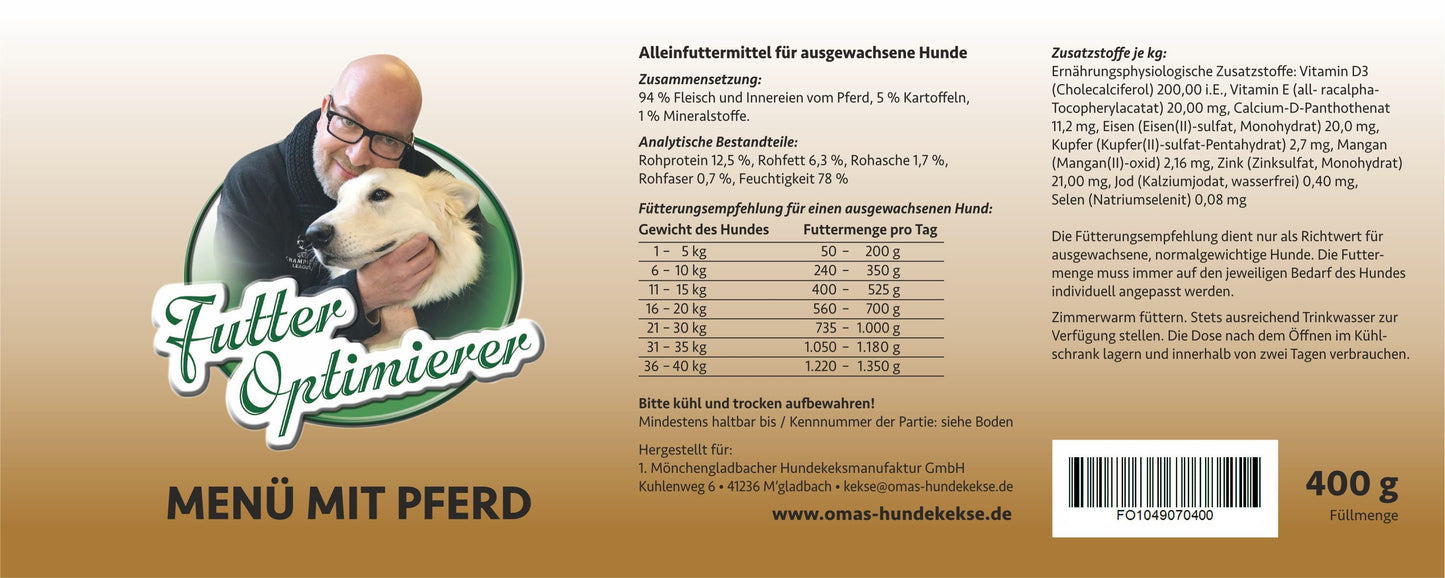 Futteroptimierer Pferdmenü in der Dose