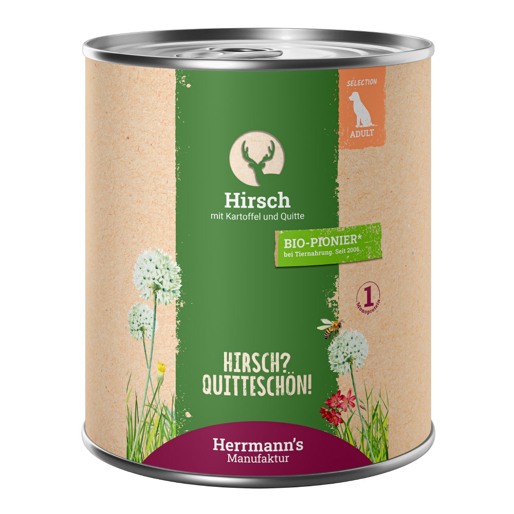 Herrmanns - Bio Hirsch mit Kartoffel und Quitte