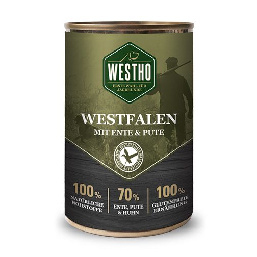 Westho Westfalen Nassfutter Ente, Pute & Huhn – Hundefutter für sensible  Hunde 400 g – Omas Hundekekse