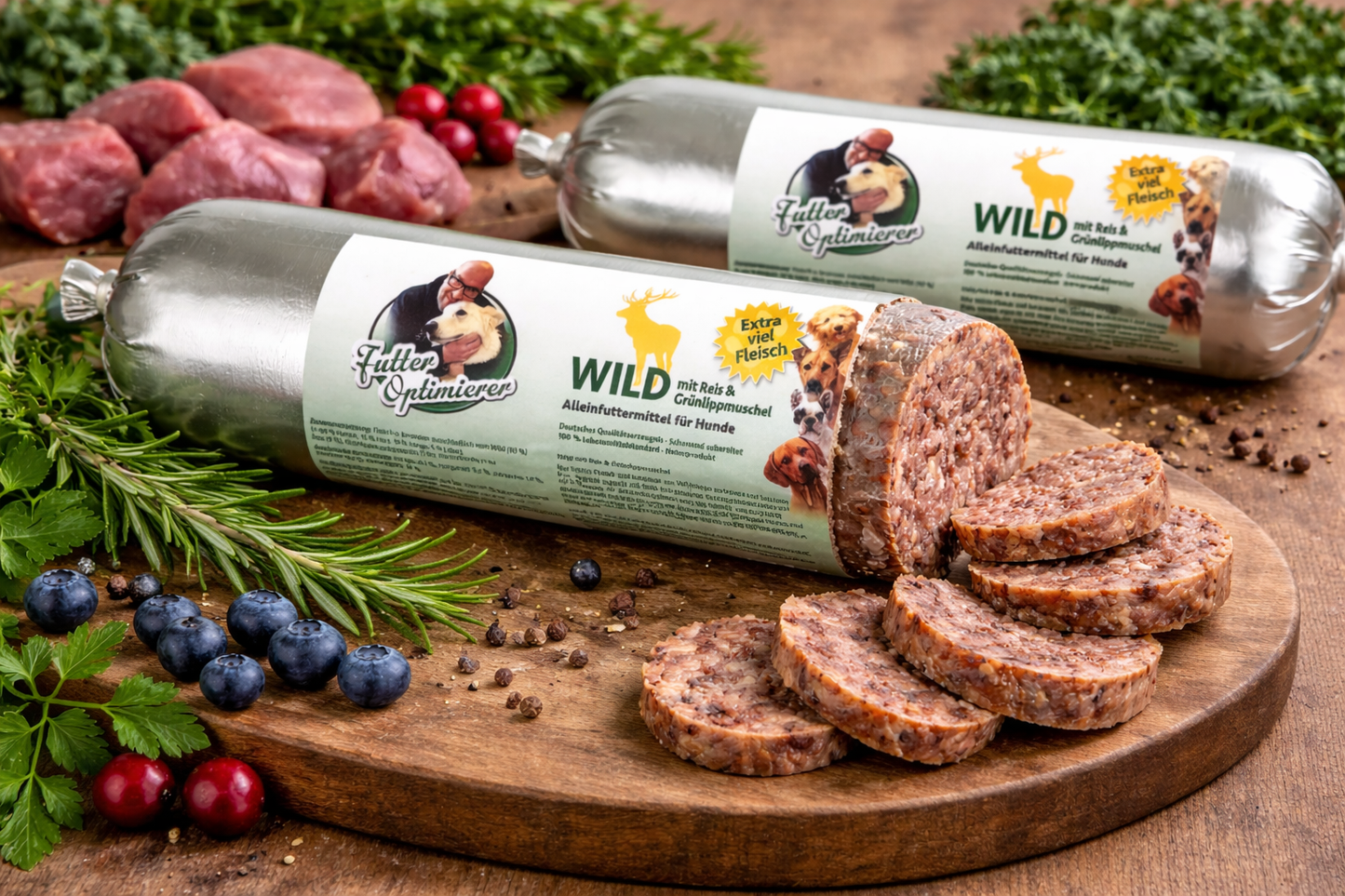 Futteroptimierer - Wildmenü im Schlauch