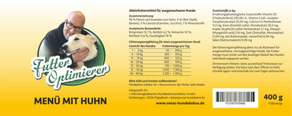 Futteroptimierer Huhnmenü in der Dose