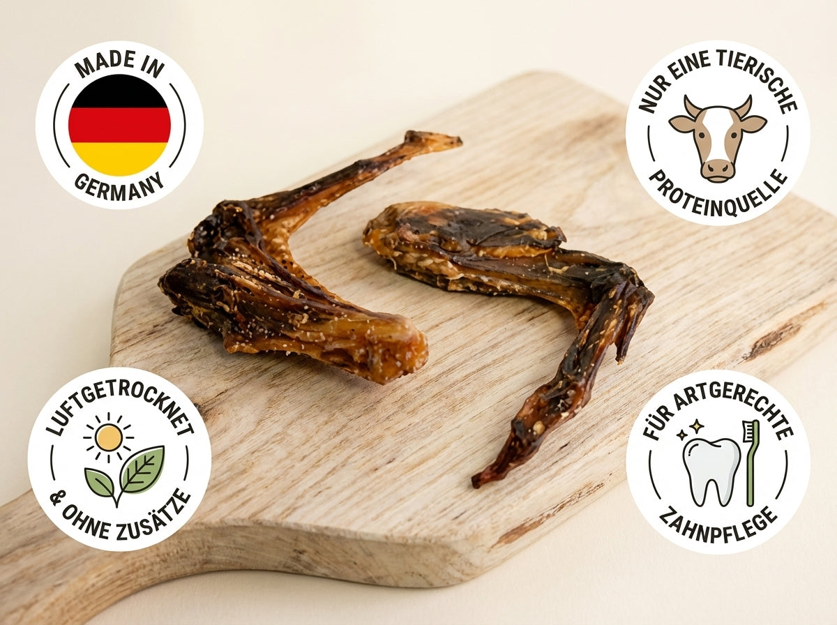 Knabberbar: Entenflügel luftgetrocknet