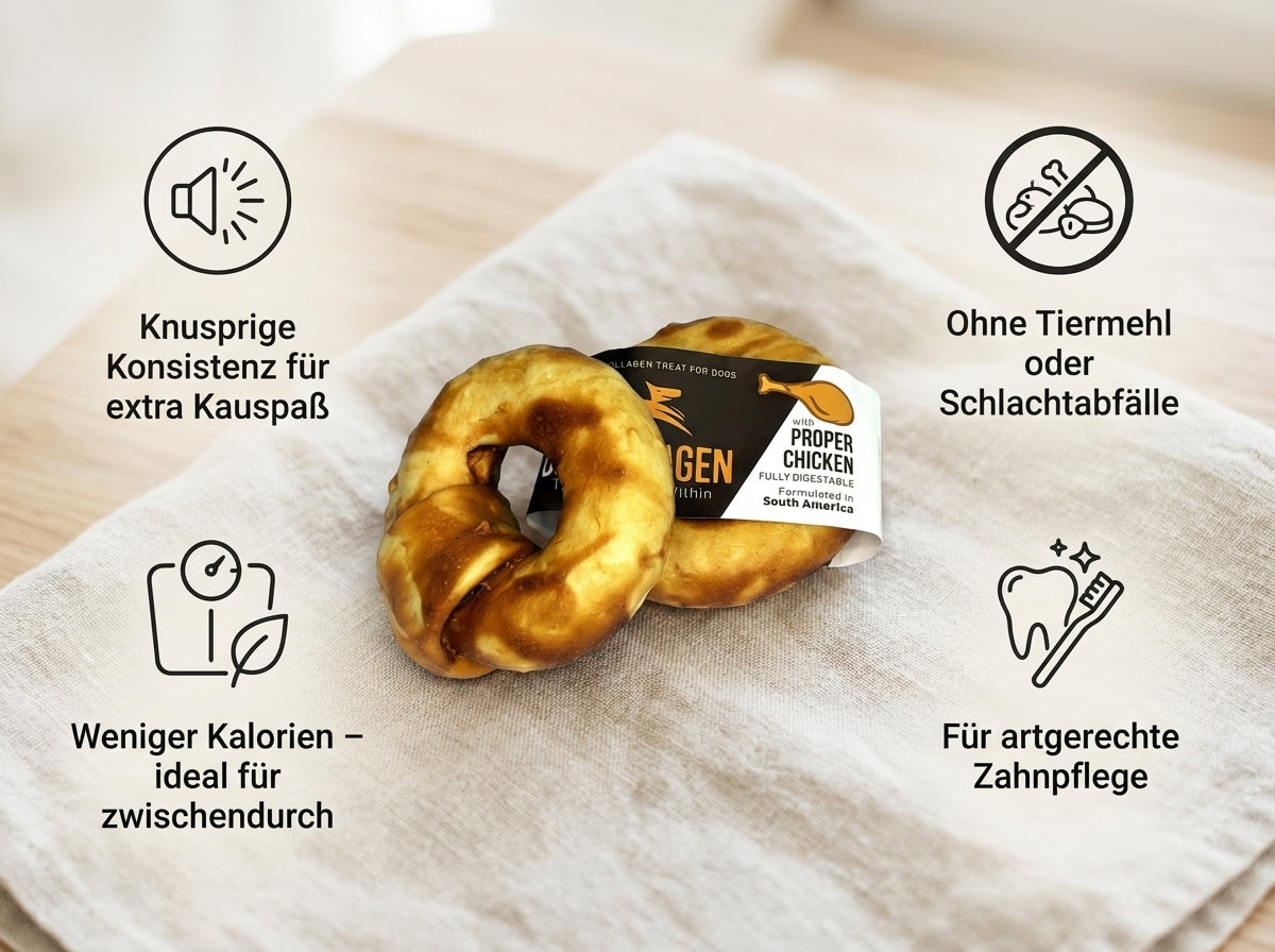 Knabberbar: Chewllagen Beef Donut Huhn