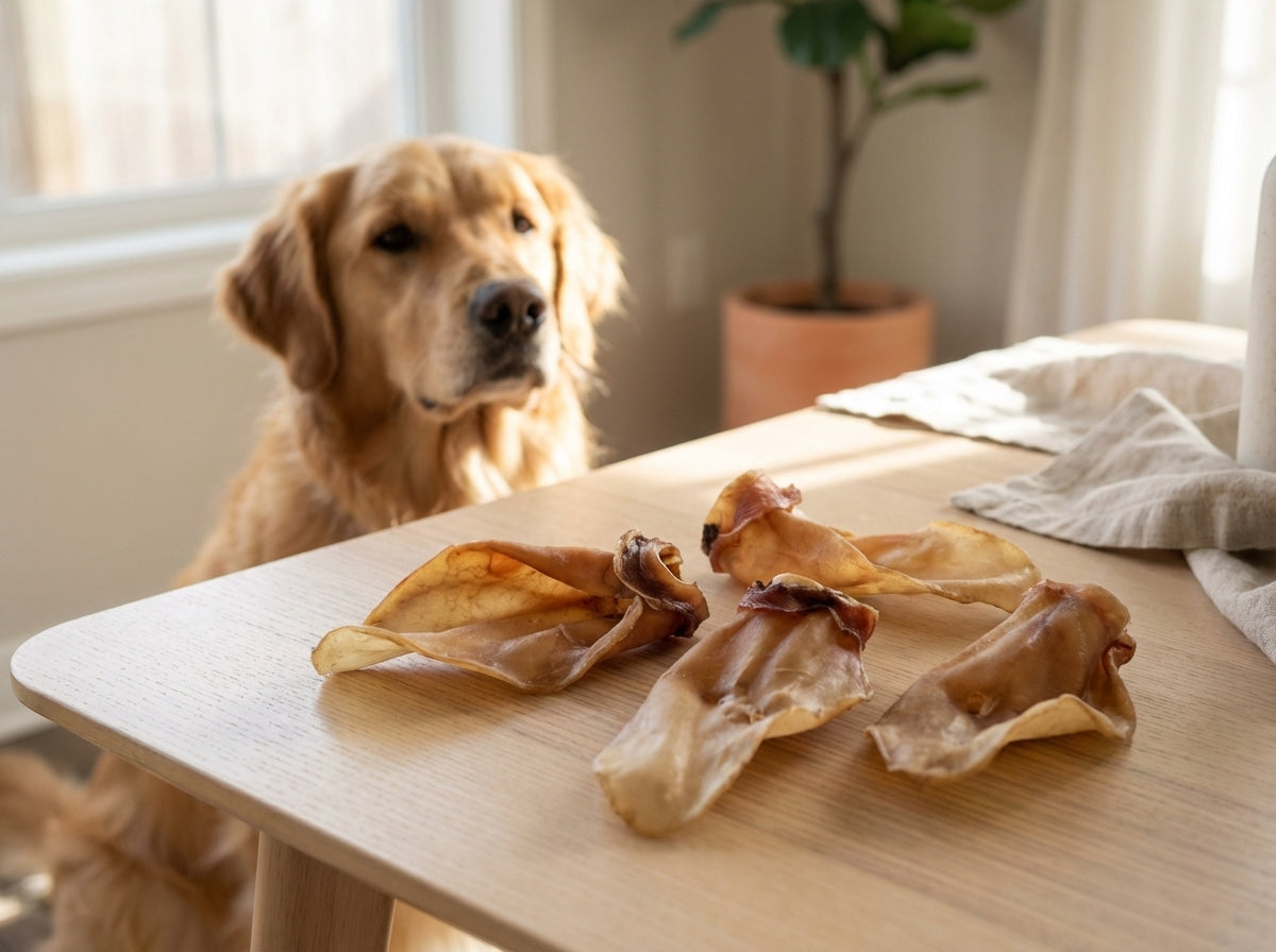 Knabberbar: Rinderohren OHNE Muschel und Fell