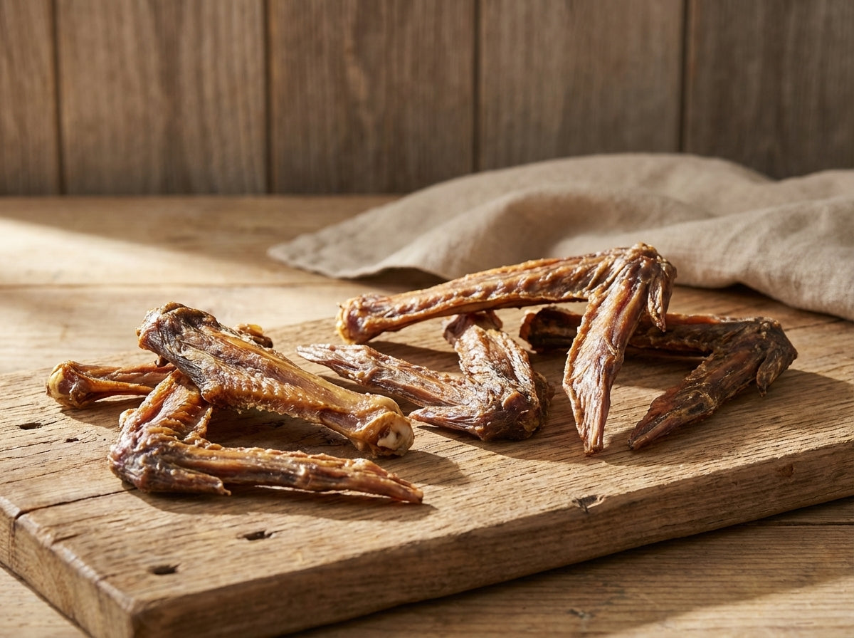 Knabberbar: Entenflügel luftgetrocknet