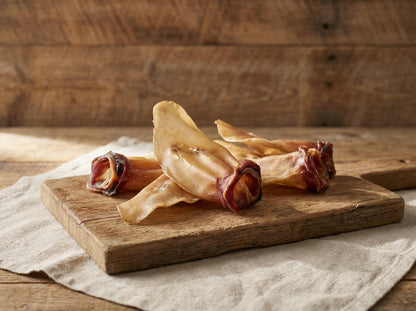 Knabberbar: Rinderohren OHNE Muschel und Fell