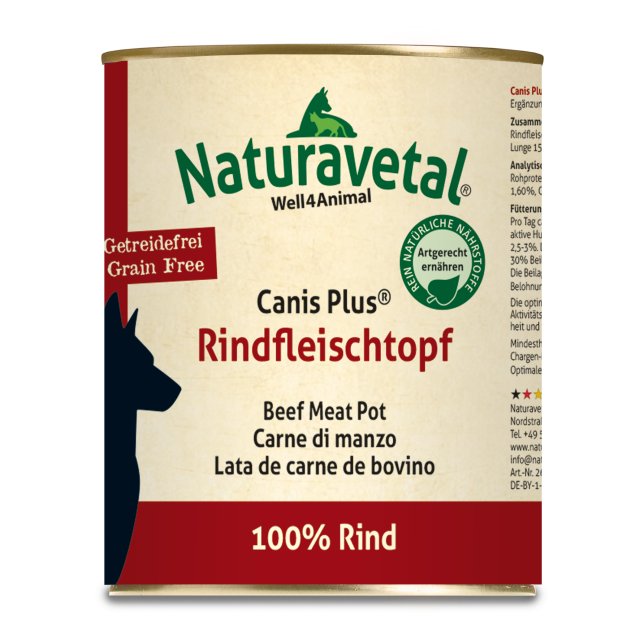 Naturavetal Reinfleischdose Rind