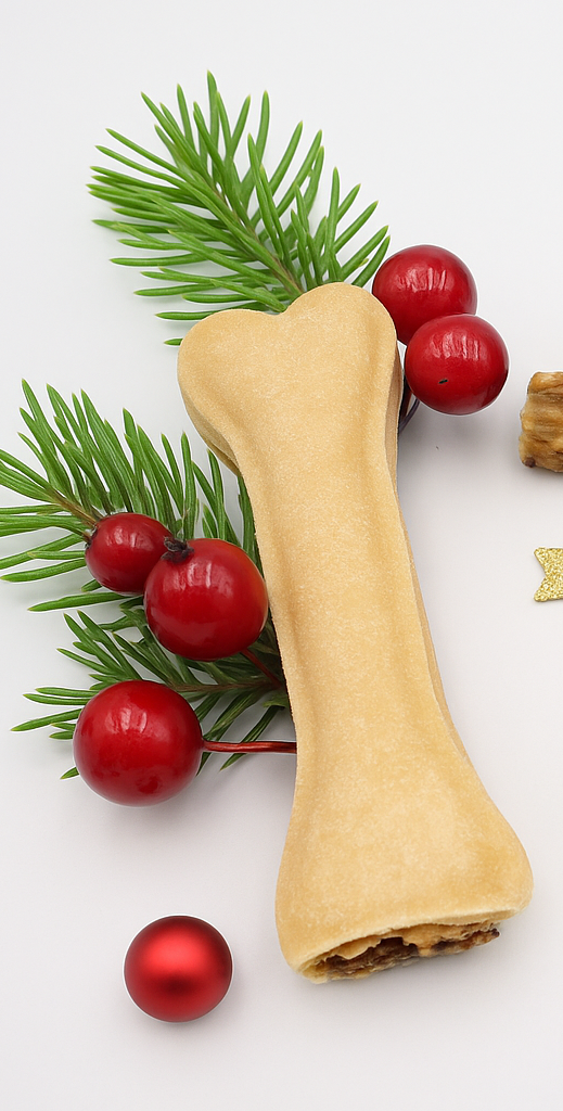 Knabberbar: Kauknochen mit Gans, Birne & Kirsche