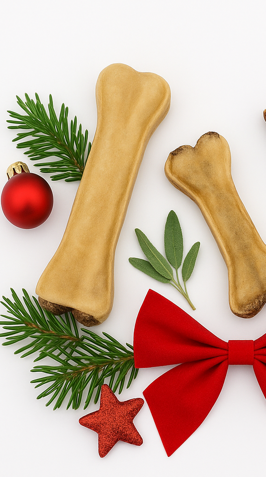 Knabberbar: Kauknochen mit Truthahn und Cranberry