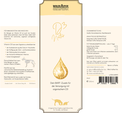 Waldkraft - D3 Natur - Dein BARF-Zusatz für organisches Vitamin D3